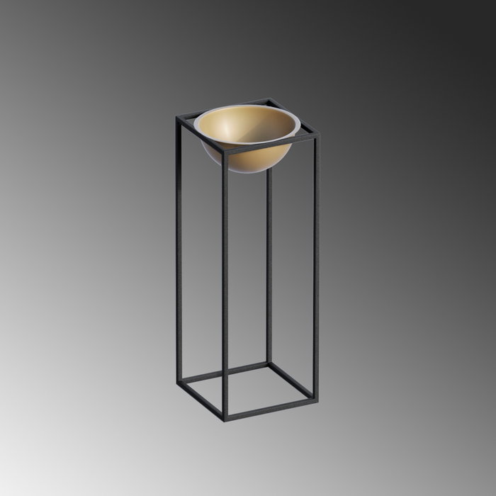 Aberto Design Maceta Decorativa GED-021-A Negro y Dorado Aberto Design Maceta Decorativa GED-021-A Negro y Dorado